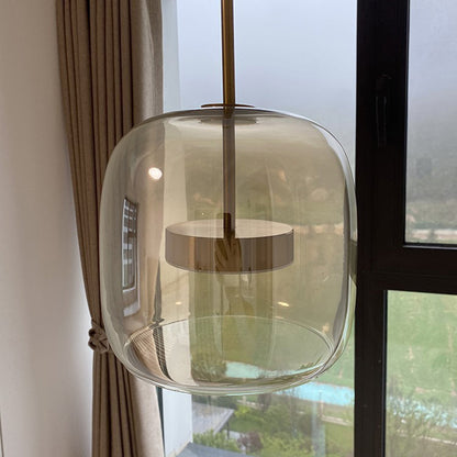 Classic Hanging Warm Glass Pendant Light