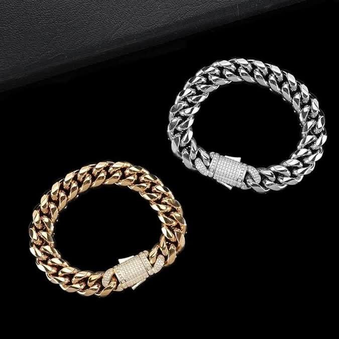 Luxury Large 18K Gold Cuban Chain Bracelet - Halri