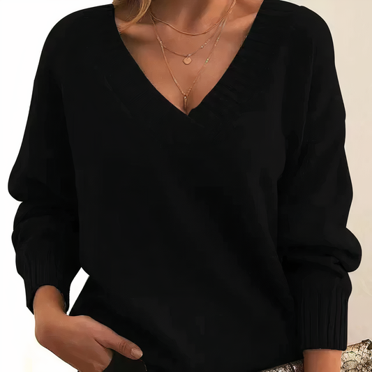 Premium Soft Cashmere V-Neck Sweater for Women - Halri