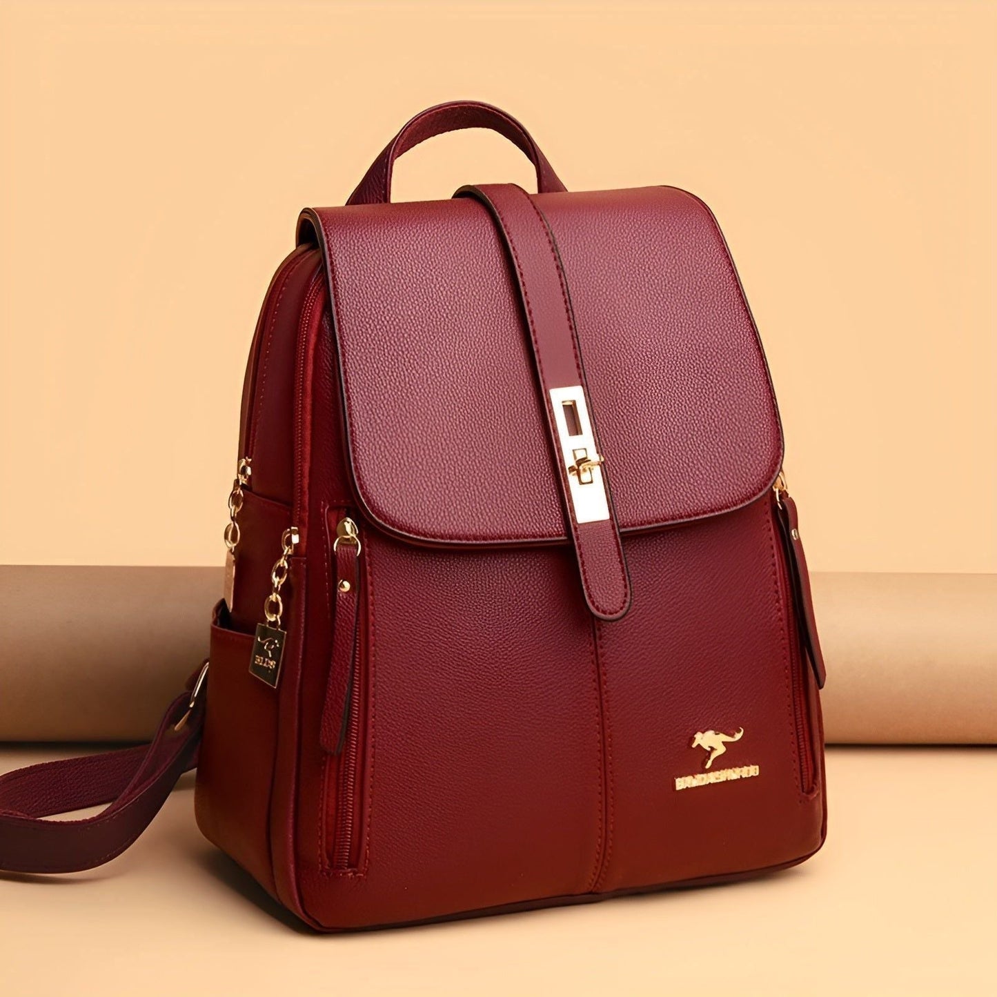 Stylish Ladies Water Resistant Leather Backpack