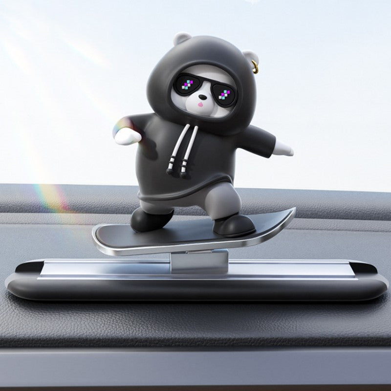 Fun Car Bear Figure Decoration