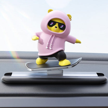 Fun Car Bear Figure Decoration