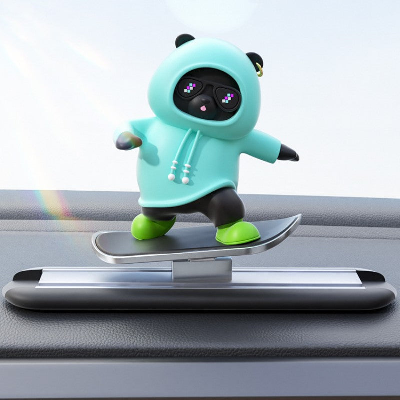 Fun Car Bear Figure Decoration
