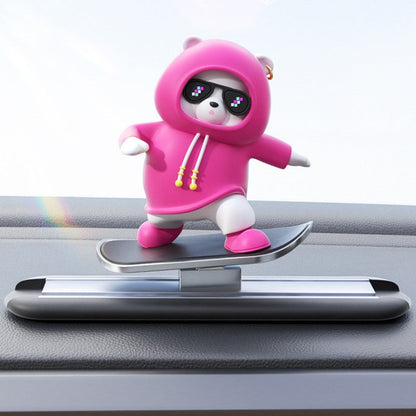 Fun Car Bear Figure Decoration