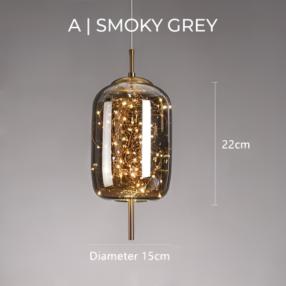 Modern Glass LED Pendant Light with Artistic Bubble Design
