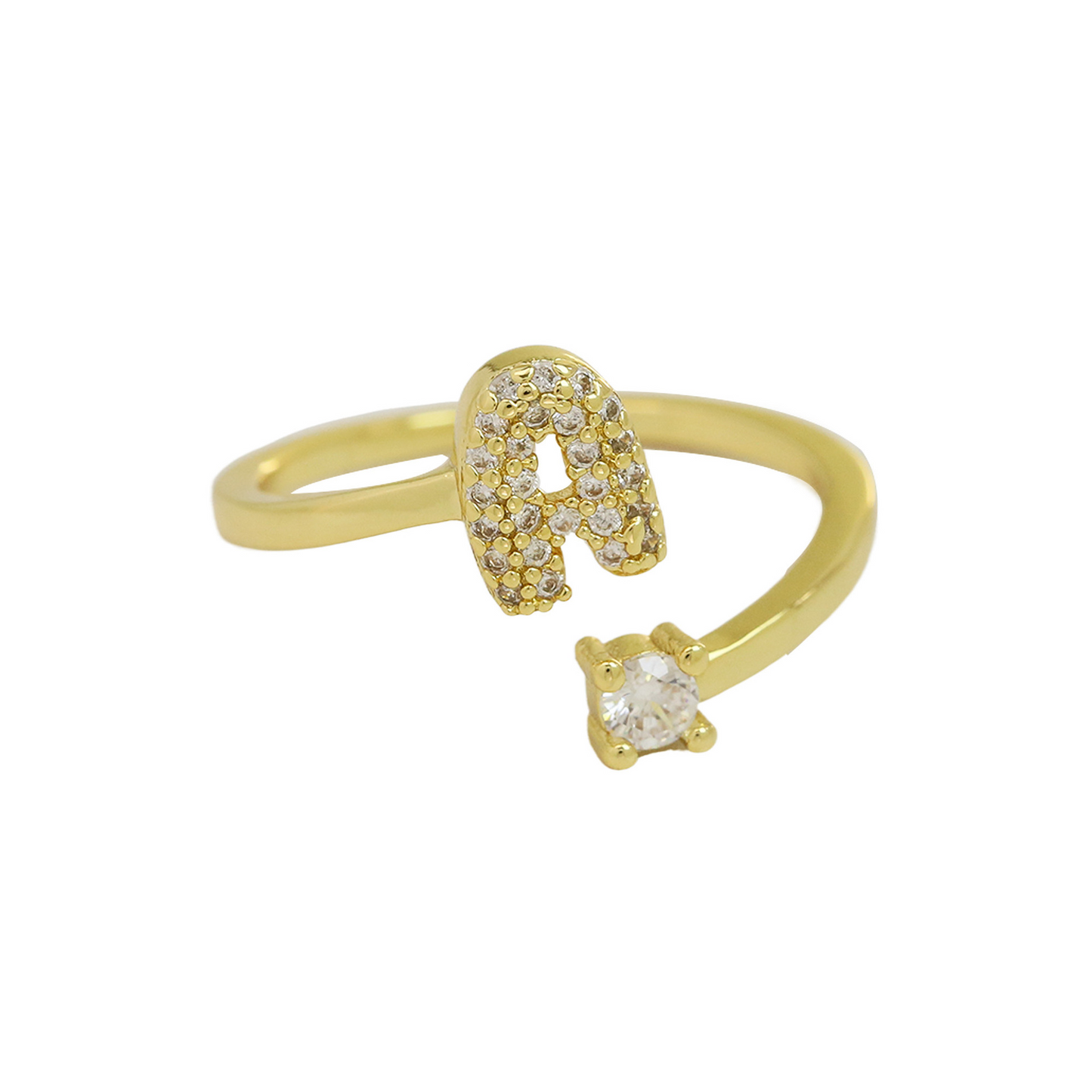 Delicate Sparkle Initial Diamond Ring - Halri