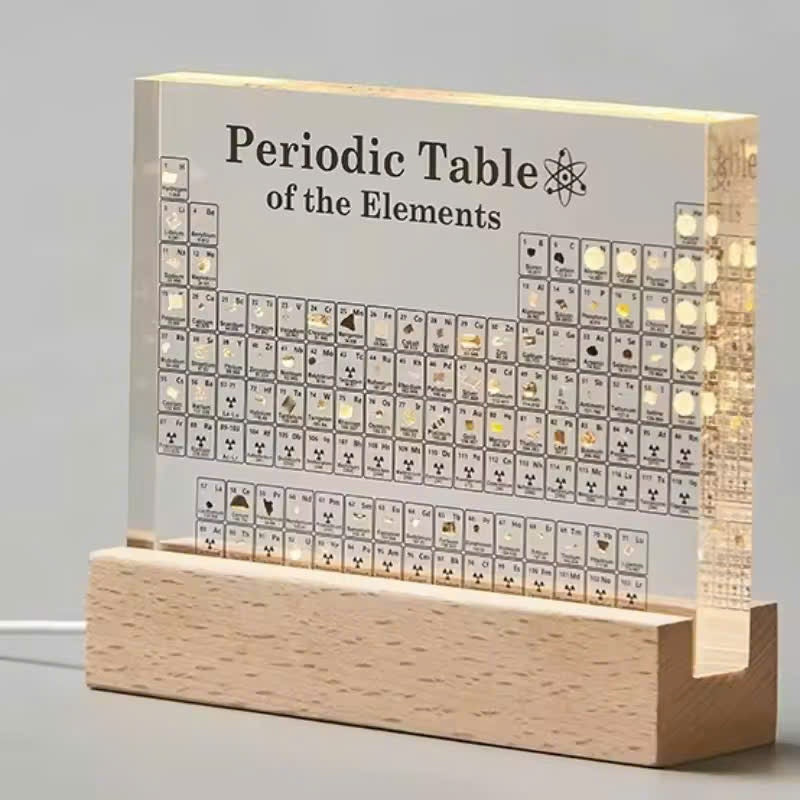 Colorful LED Periodic Table Desk Lamp with USB Power - Halri