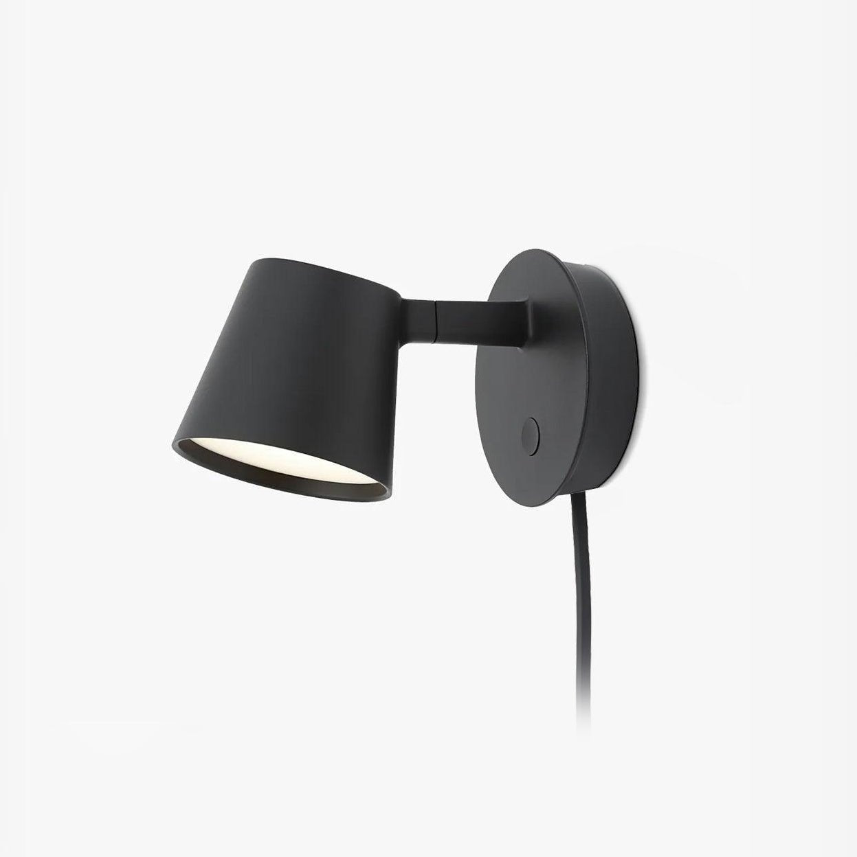 Adjustable Plug-In Wall Lamp with Integrated LED – Minimalist Wall Sconce Lighting for Indoor Use, Black, White, or Red 1