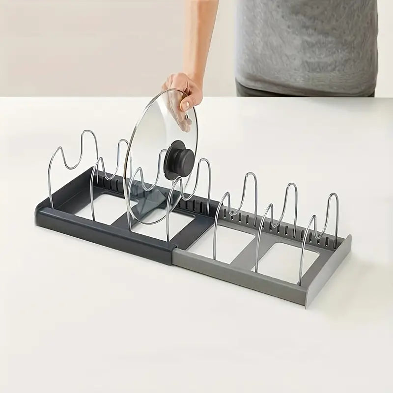 Space Saving Kitchen Pot Rack with Lid Holder - Halri