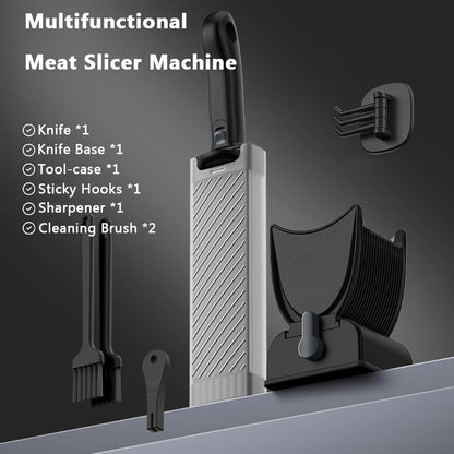 Adjustable Thickness Stainless Steel Meat Slicer – Heavy-Duty Manual Cleaver for Quick and Precise Meat Cutting