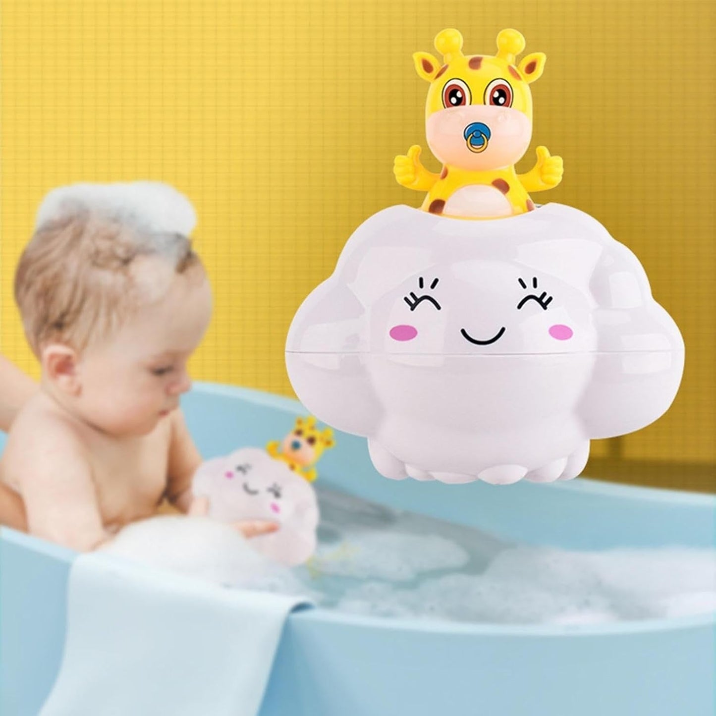 Cute Cloud Shower Toy with Soothing Water Spray - Halri