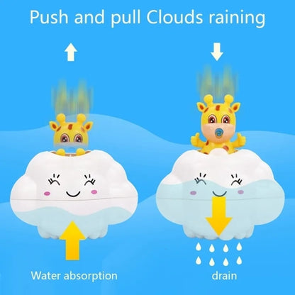 Adorable Cloud Bath Toy with Gentle Waterfall Fun