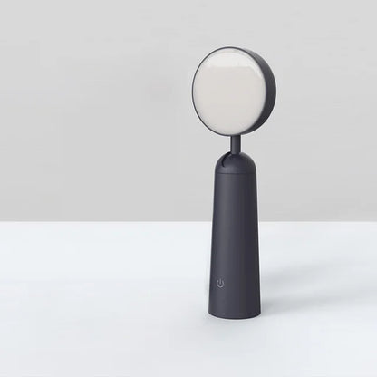 Sleek Black Desk Lamp with Gold Tone LED Light