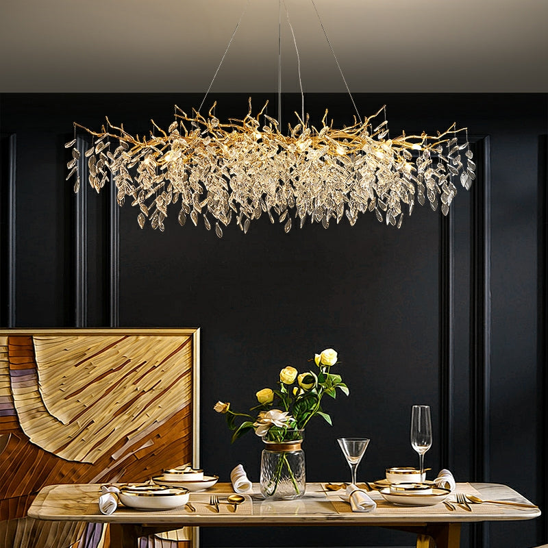 Elegant Crystal Drop Ceiling Light Fixture