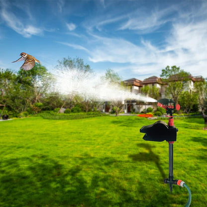 Animal Repellent Motion Sensor Sprinkler Device for Outdoor Use with 360-Degree Sprinkler Head