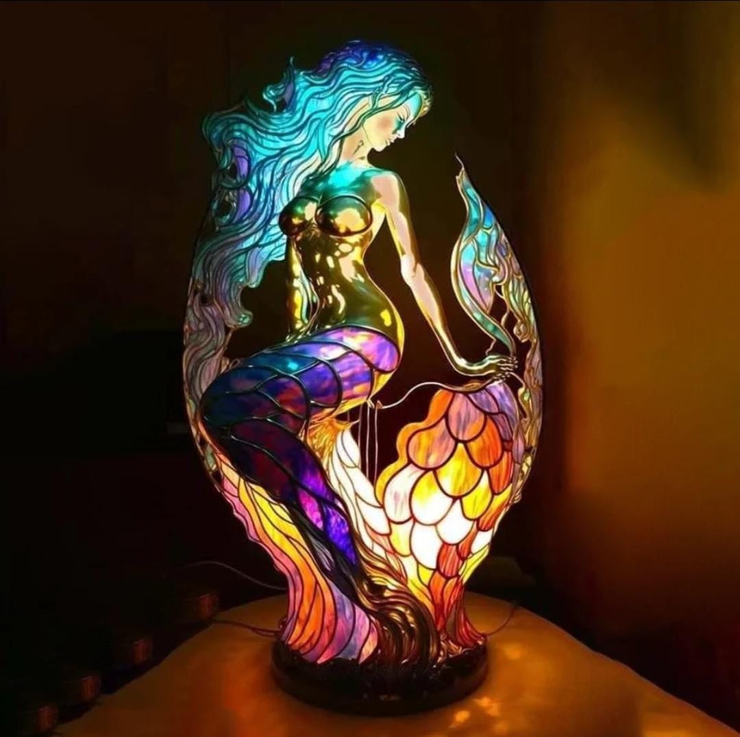 Colorful Glass Animal Table Lamp Decoration
