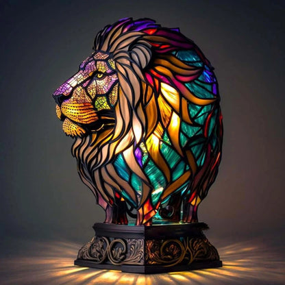 Colorful Glass Animal Table Lamp Decoration