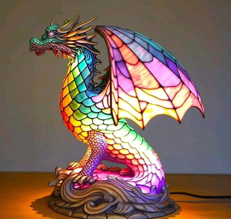Colorful Handmade Glass Animal Table Lamp