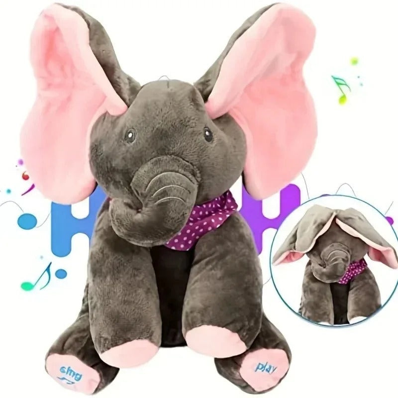 Fun Musical Elephant Stuffed Animal with Flapping Ears - Halri