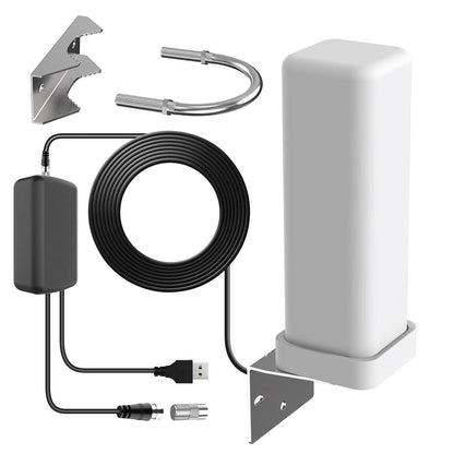 Long Range 360° Outdoor HDTV Antenna with Amplifier - Halri
