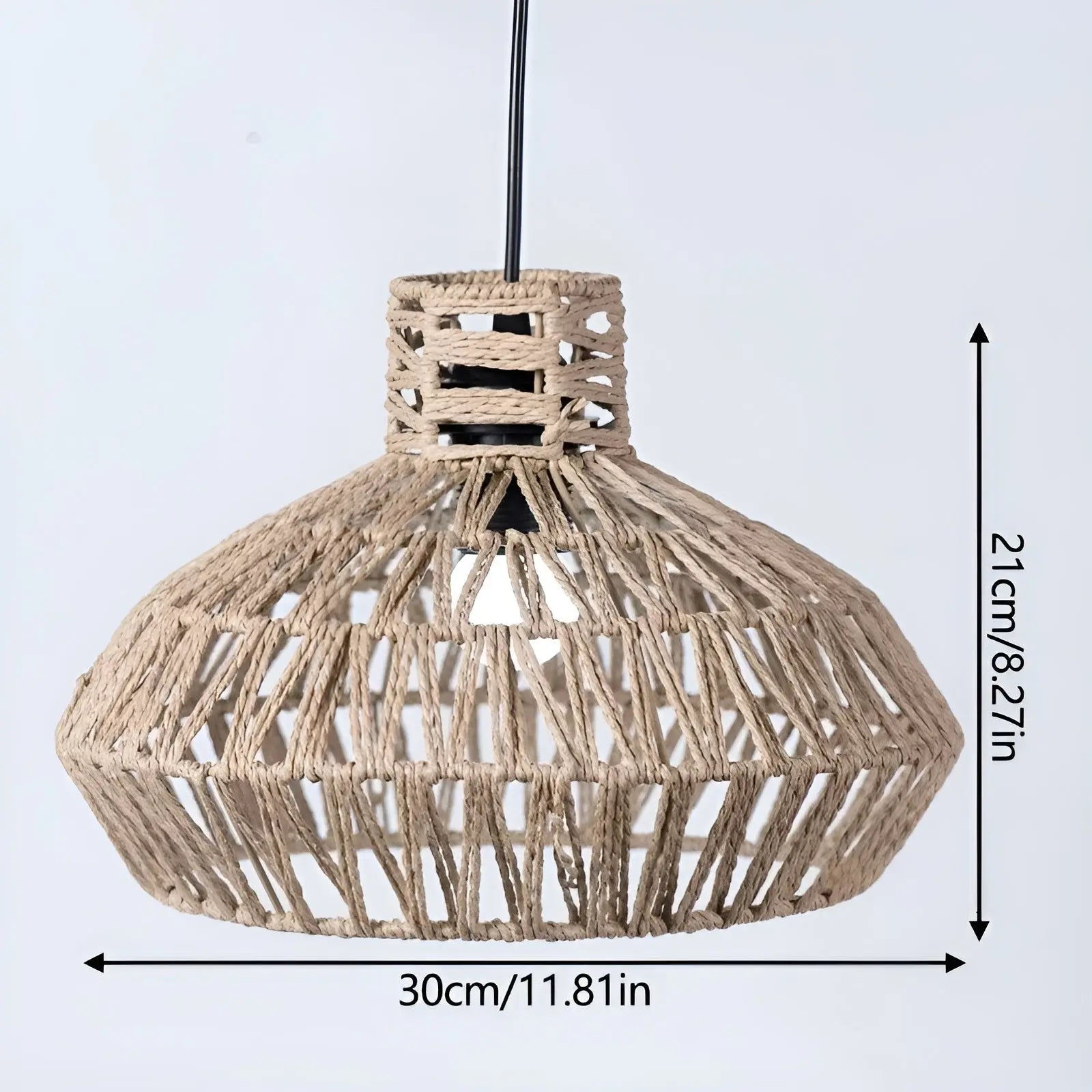 Classic Woven Rattan Pendant Light - Halri