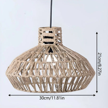 Classic Woven Rattan Pendant Light - Halri