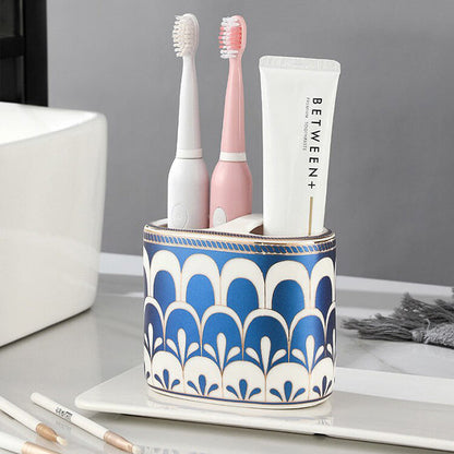 Elegant Glass Bathroom Storage Holder