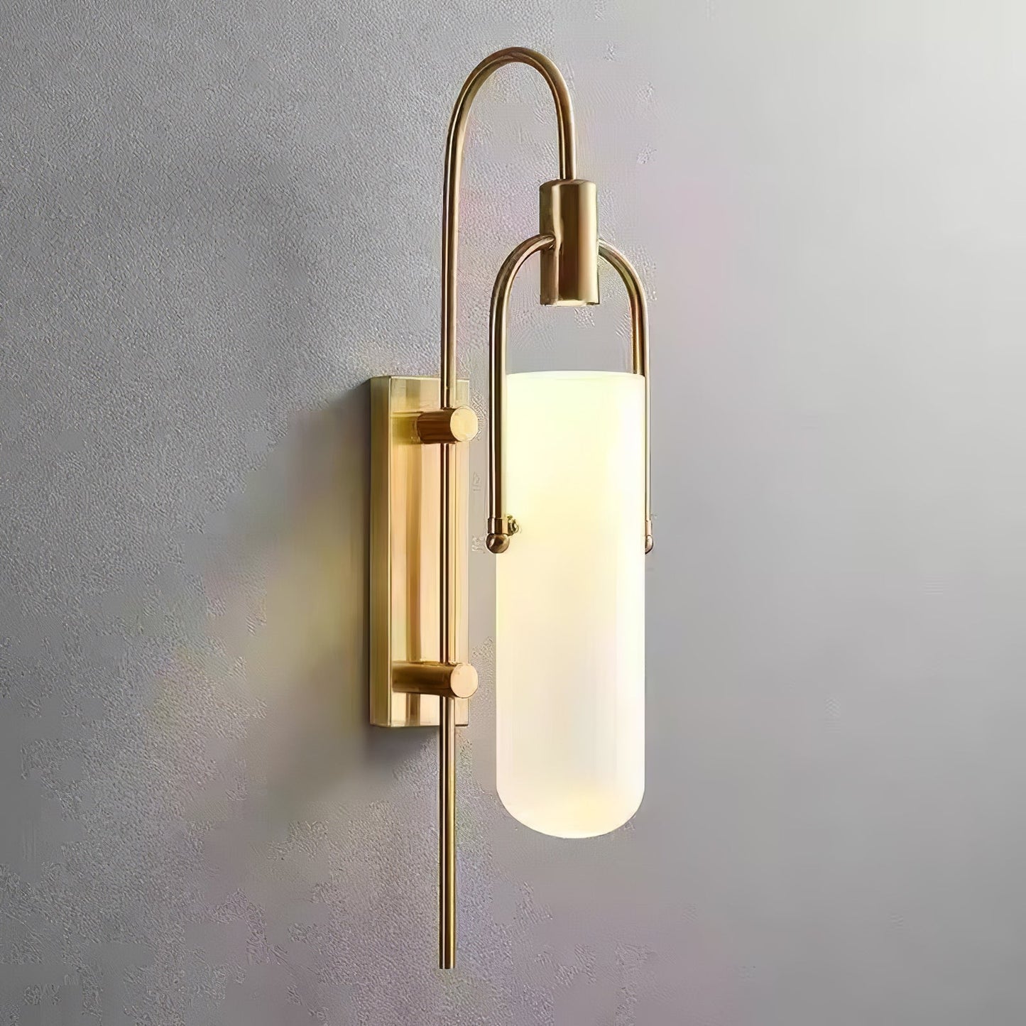 Metal Frame Glass Sconce Lamp