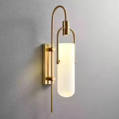 Metal Frame Glass Sconce Lamp