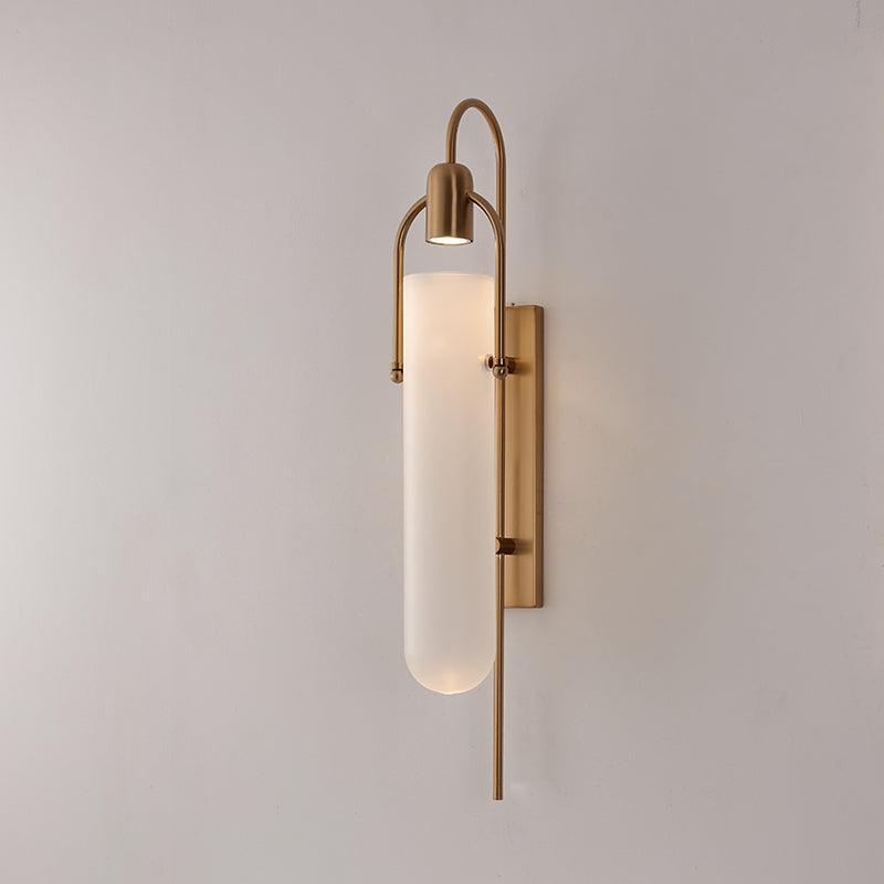 Metal Frame Glass Sconce Lamp