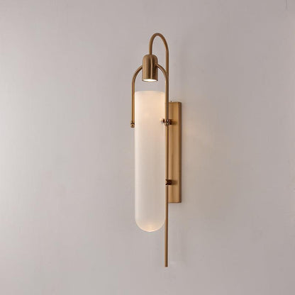 Metal Frame Glass Sconce Lamp
