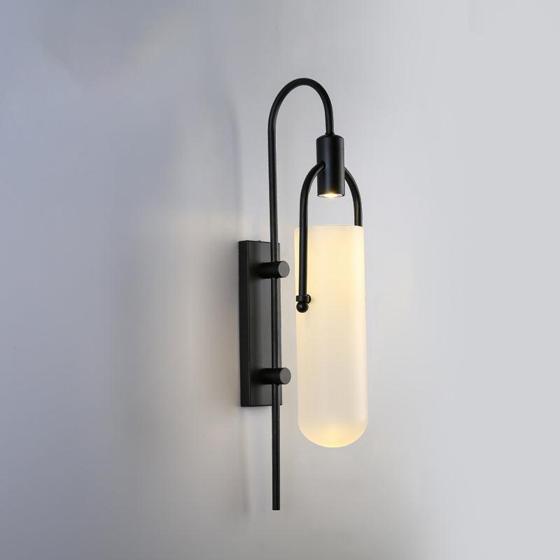 Metal Frame Glass Sconce Lamp