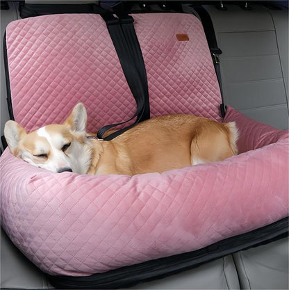 Comfy Pet Car Seat with Double Safety Belts
