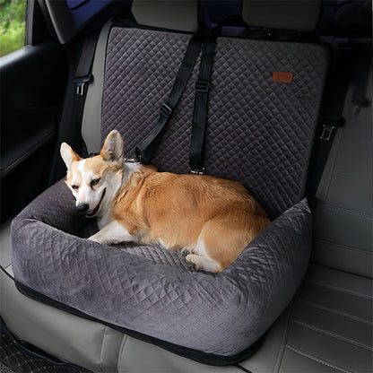Comfy Pet Car Seat with Double Safety Belts