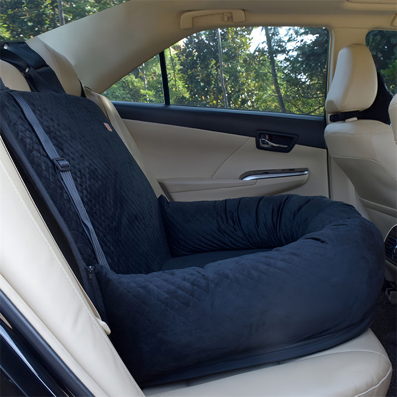 Comfy Pet Car Seat with Double Safety Belts