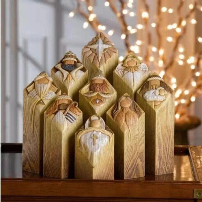 Christmas Village Column Figures - Halri