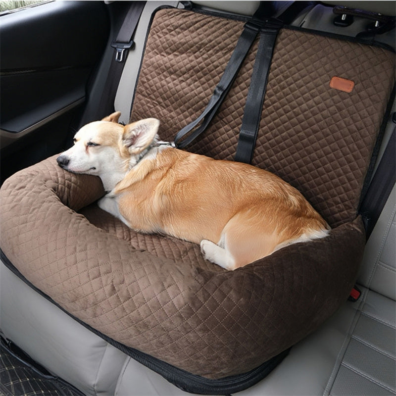 Comfy Pet Car Seat with Double Safety Belts