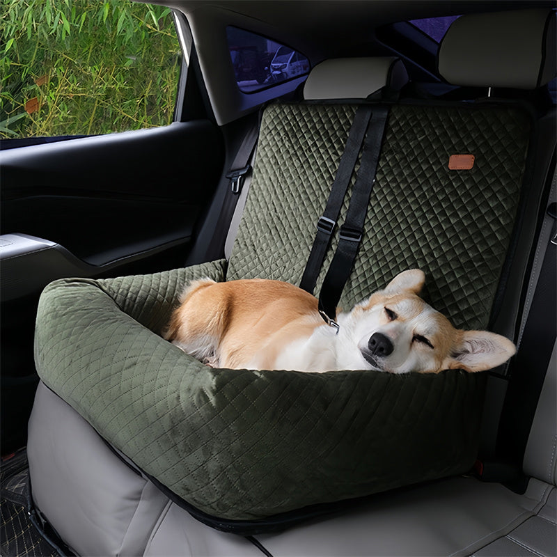 Comfy Pet Car Seat with Double Safety Belts - Halri