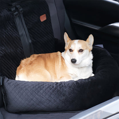 Comfy Pet Car Seat with Double Safety Belts