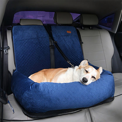 Comfy Pet Car Seat with Double Safety Belts