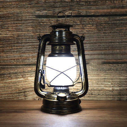 Classic Rustic Round Horse Table Lamp with LED Light