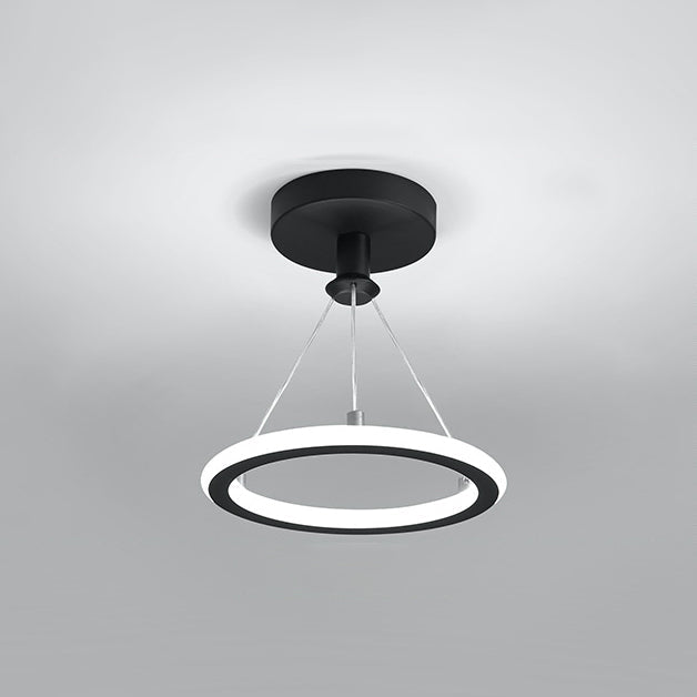 Modern Round Silver LED Ceiling Light for Hallway