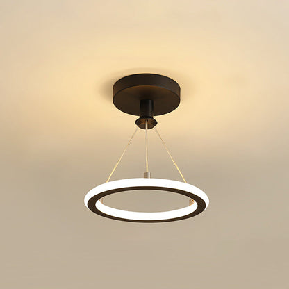 Modern Round Silver LED Ceiling Light for Hallway