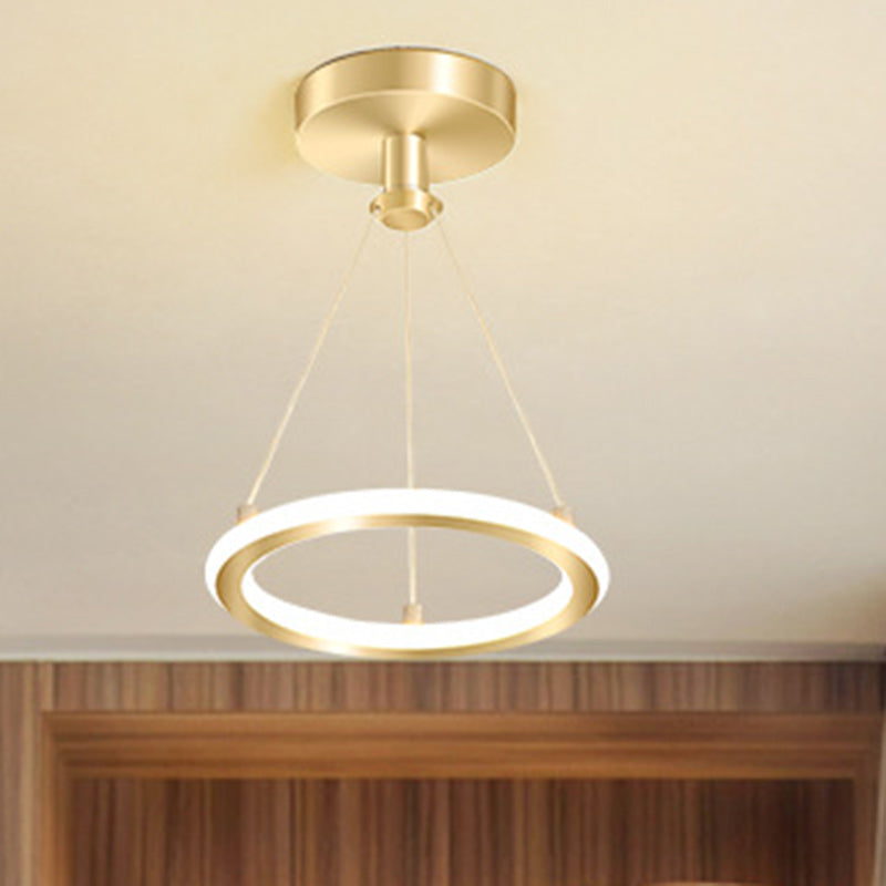 Modern Round Silver LED Ceiling Light for Hallway - Halri
