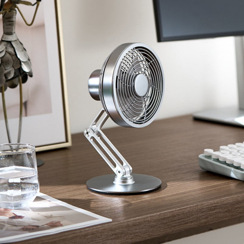 Compact Portable 360 Degree Metal Mini Desk Fan - Halri