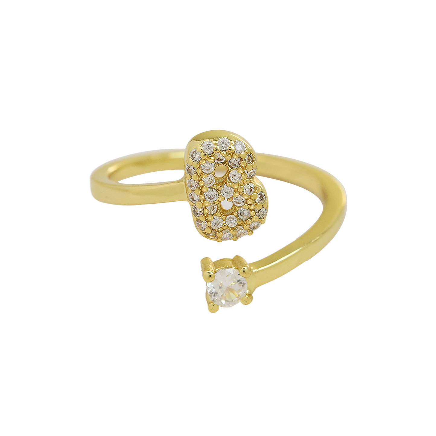 Delicate Sparkle Initial Diamond Ring