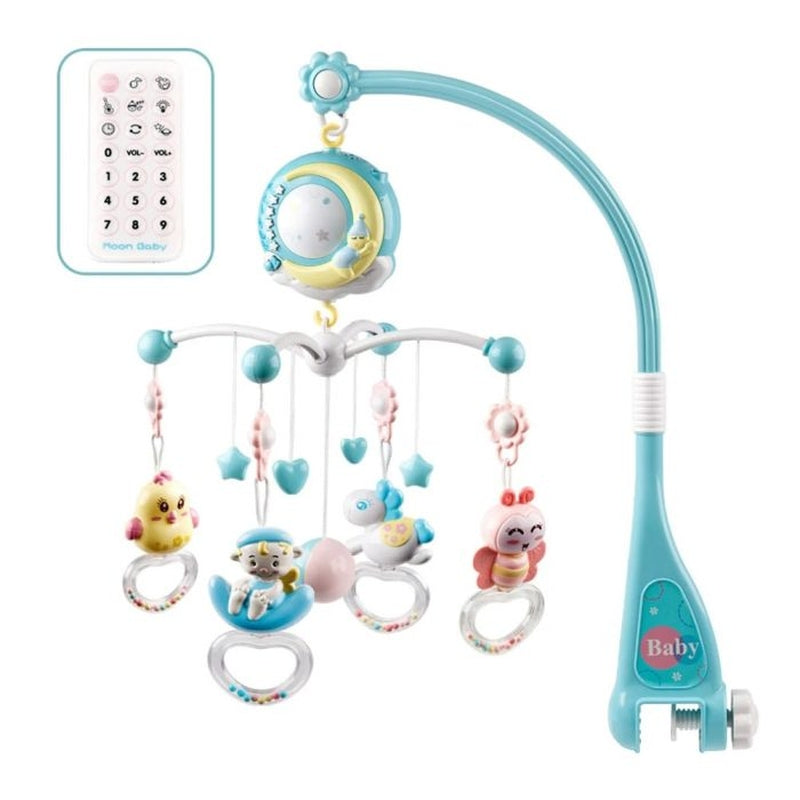 Soothing Baby Crib Mobile with Nightlight and Stars