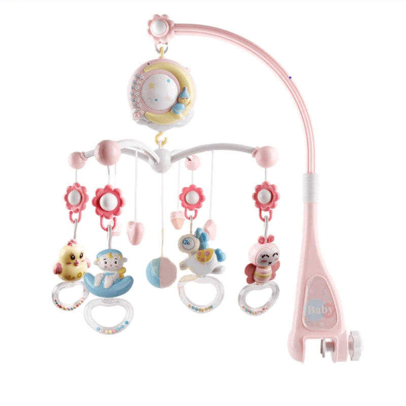 Soothing Baby Crib Mobile with Nightlight and Stars