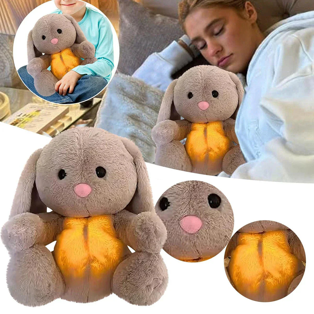 Cuddly Soft Rabbit Toy for Baby Relaxation - Halri