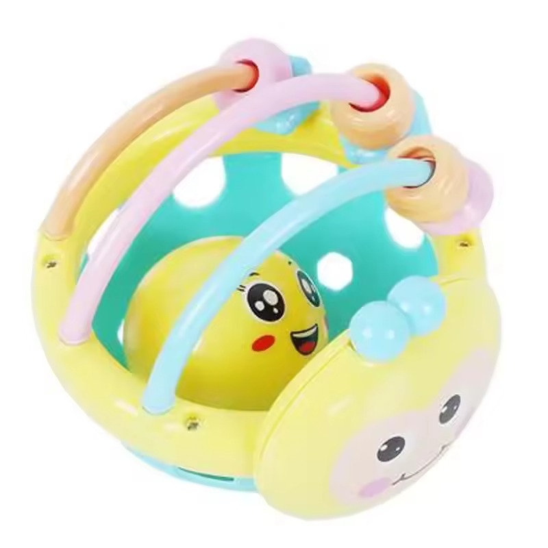Baby Sensory Rattle Ball with Built-in Bell, Easy to Grip, Unisex Design, Safe for Age 1+